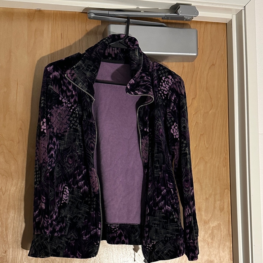 Women's Purple Patterned Jacket